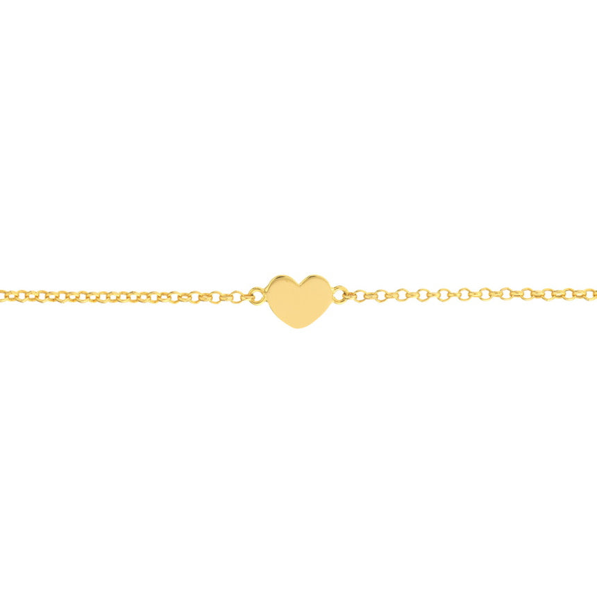 Gold Heart Anklet - Alexis Jae Jewelry
