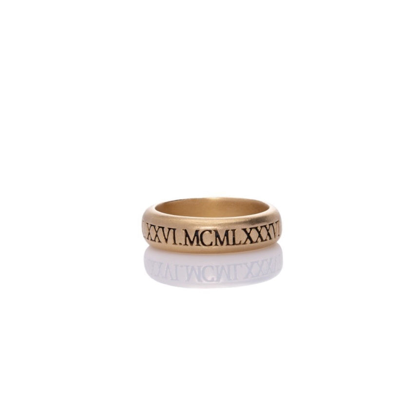 Gold Roman Numeral Ring - Alexis Jae Jewelry