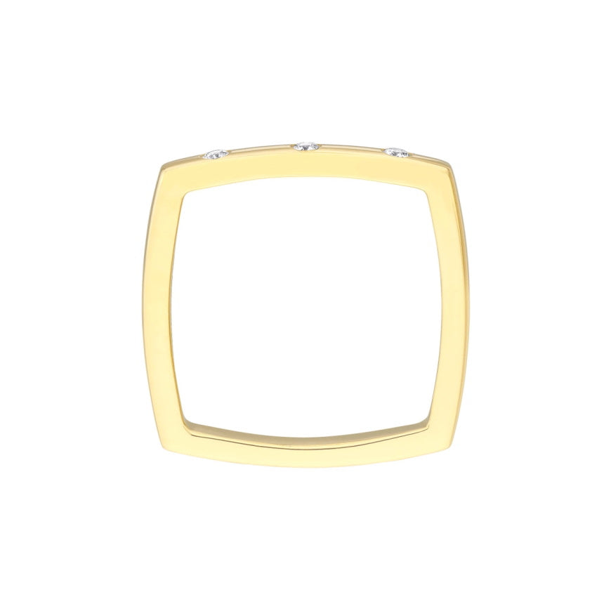 Gold Square Ring - Alexis Jae Jewelry
