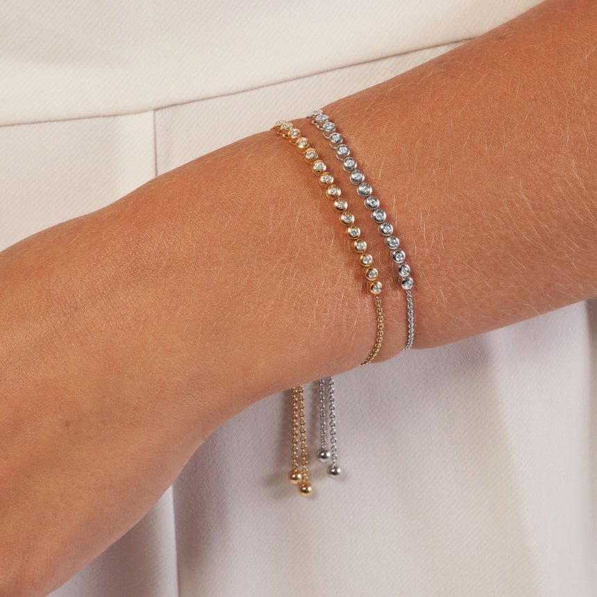 Half Bezel Tennis Bracelet - Alexis Jae Jewelry