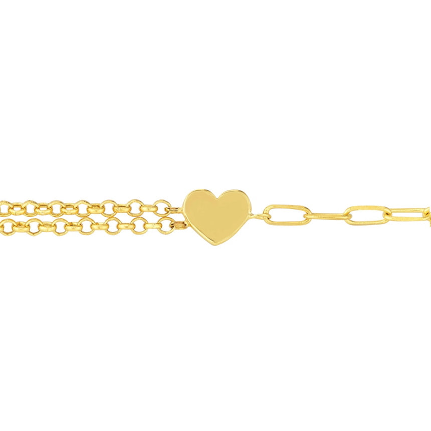 Heart Bracelet Gold - Alexis Jae Jewelry