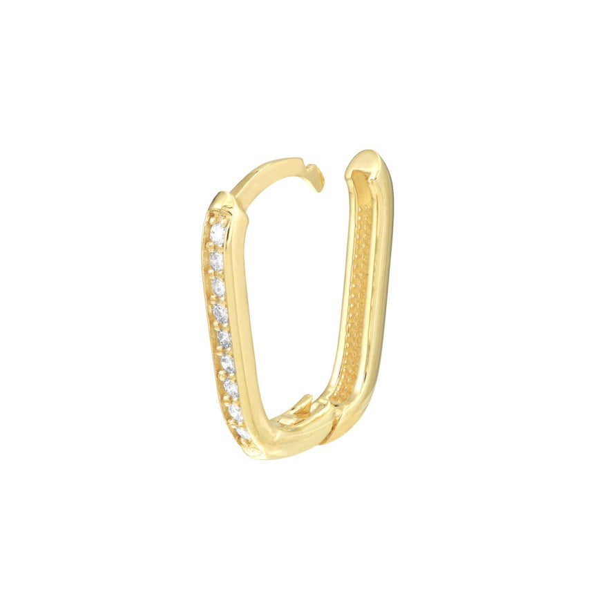 Little Diamond Hoop Earrings - Alexis Jae Jewelry