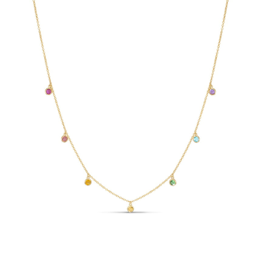 Multi Colored Gemstone Necklace - Alexis Jae Jewelry