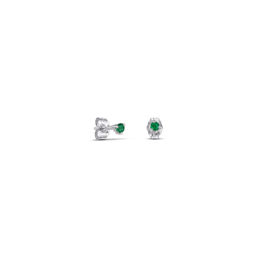 Real Emerald Earrings Studs - Alexis Jae Jewelry