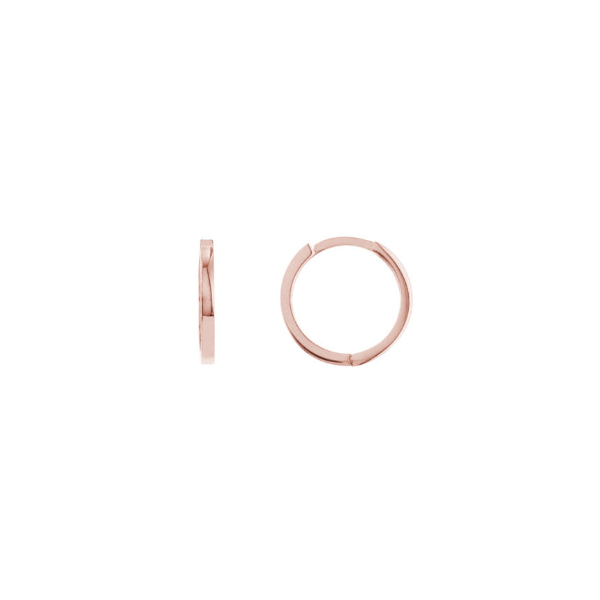 Rose Gold Huggie Hoop Earring - Alexis Jae Jewelry 