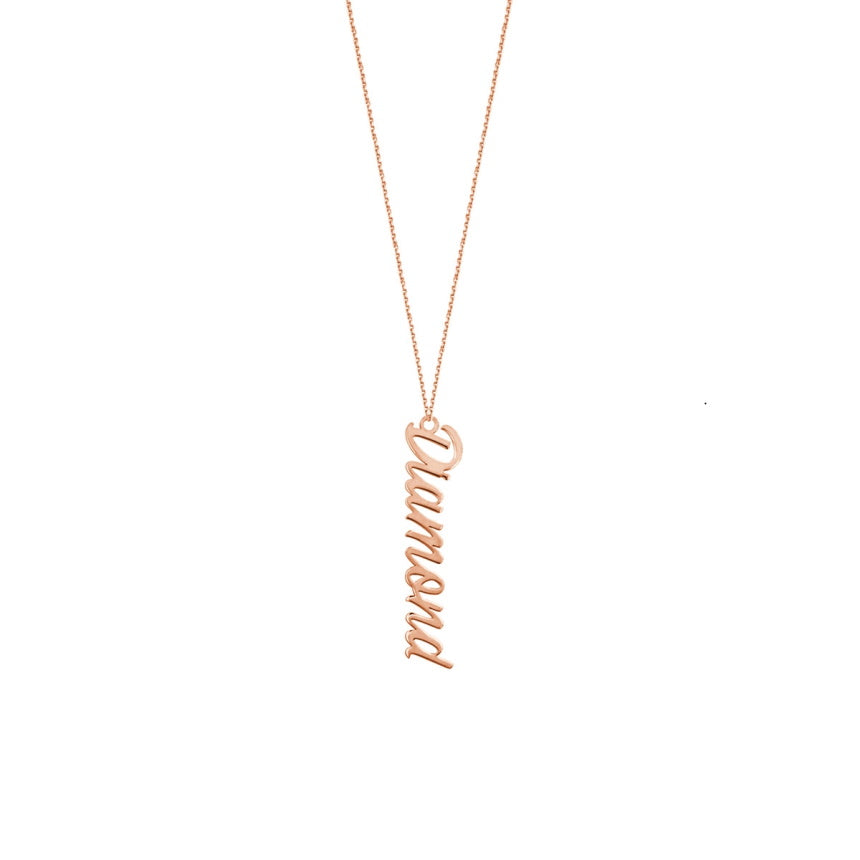 Rose Gold Nameplate Necklace - Alexis Jae Jewelry