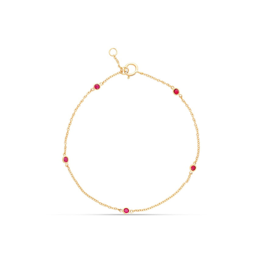 Simple Ruby Bracelet - Alexis Jae Jewelry