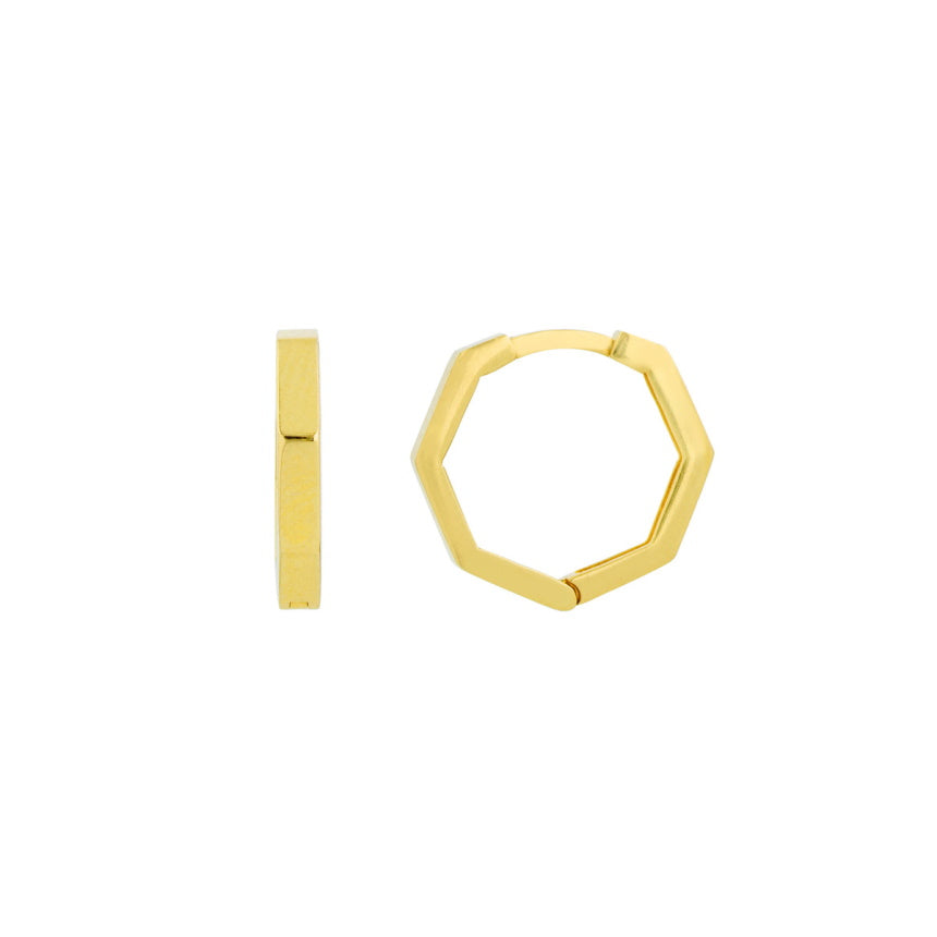 Small Hexagon Hoop Earrings - Alexis Jae Jewelry