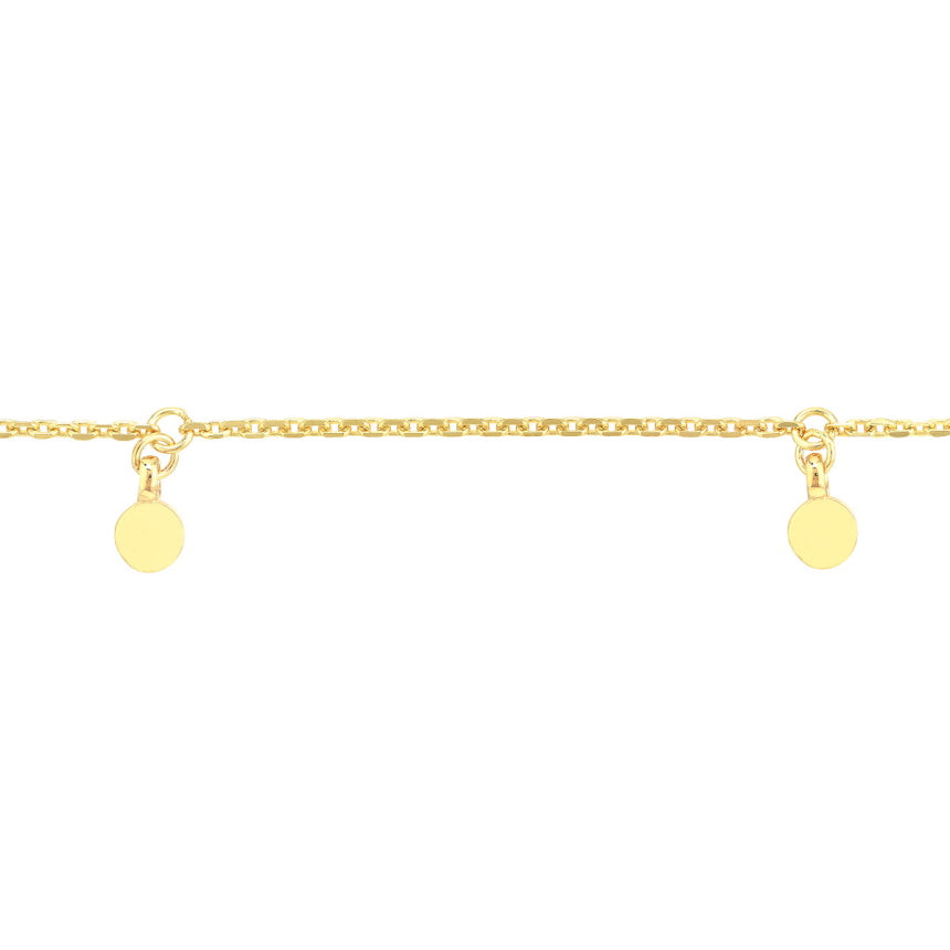 Solid Gold Ankle Bracelet - Alexis Jae Jewelry