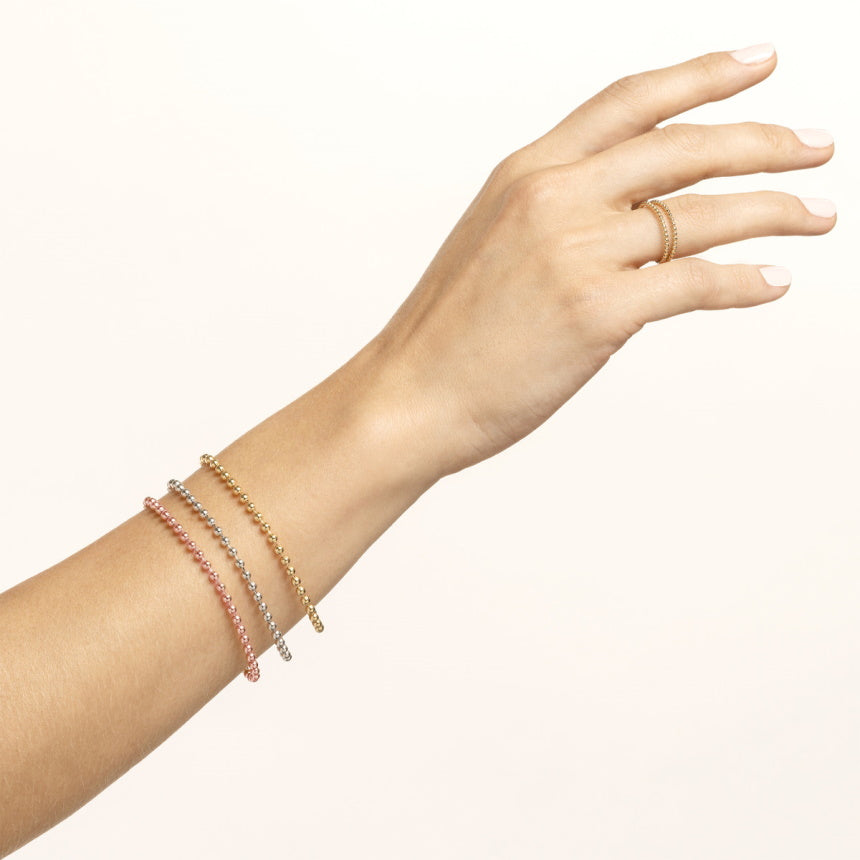 Solid Gold Bead Bracelet - Alexis Jae Jewelry