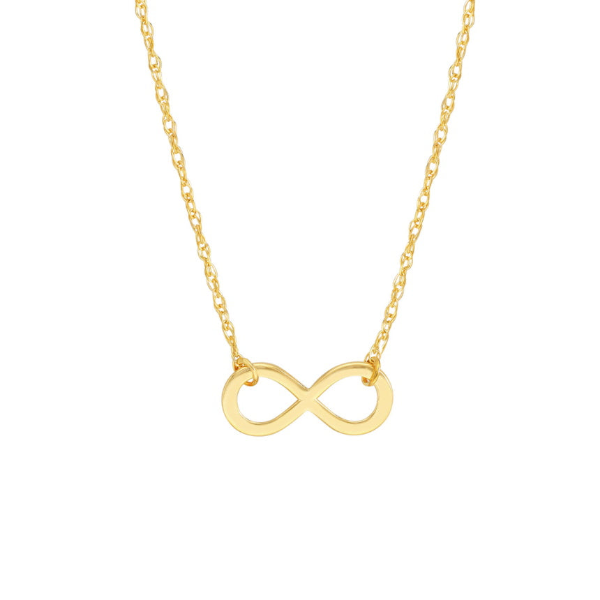 Solid Gold Infinity Necklace - Alexis Jae Jewelry
