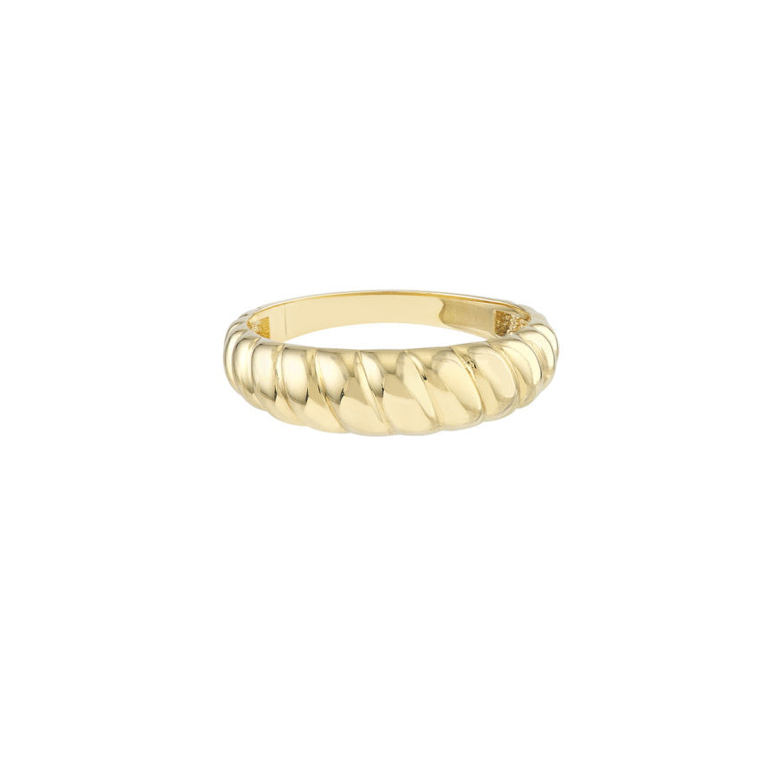 Thin Croissant Dome Ring - Alexis Jae Jewelry