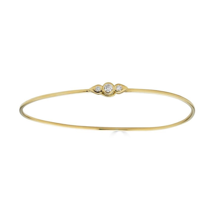Thin Diamond Bangle Bracelet - Alexis Jae Jewelry