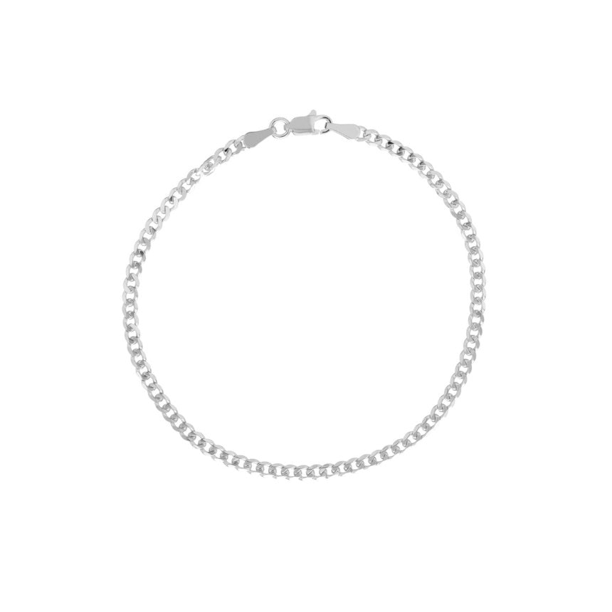 White Gold Curb Chain - Alexis Jae Jewelry