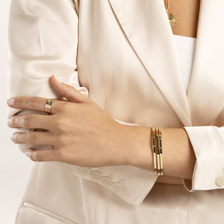 Women'S Thick Gold Band - Alexis Jae Jewelry