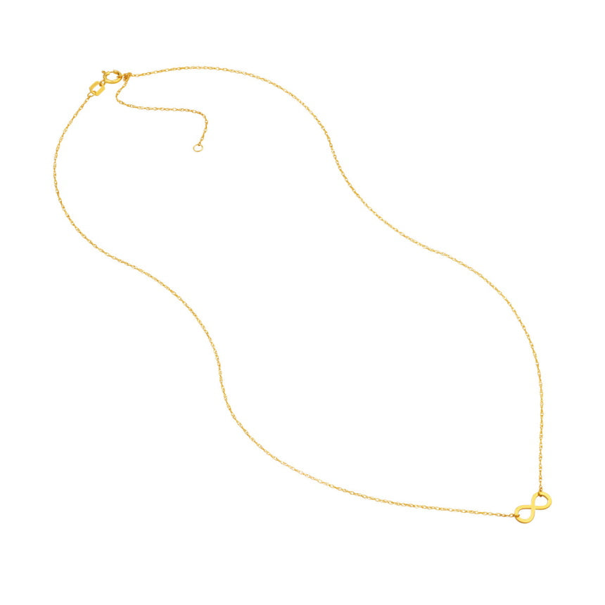 Yellow Gold Infinity Necklace - Alexis Jae Jewelry